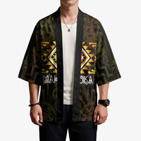Aotearoa Atua Mahuika Personalised Kimono Maori Goddess Of Fire Taniko Motifs LT14 - Polynesian Pride