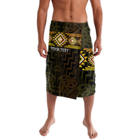 Aotearoa Atua Mahuika Personalised Lavalava Maori Goddess Of Fire Taniko Motifs LT14 Yellow - Polynesian Pride