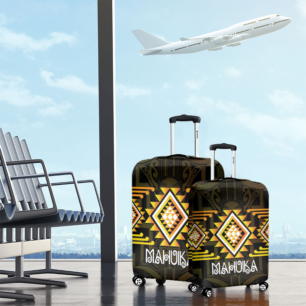 Aotearoa Atua Mahuika Luggage Cover Maori Goddess Of Fire Taniko Motifs LT14 - Polynesian Pride