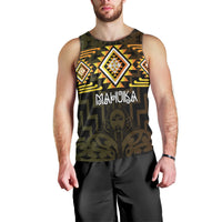 Aotearoa Atua Mahuika Personalised Men Tank Top Maori Goddess Of Fire Taniko Motifs LT14 - Polynesian Pride