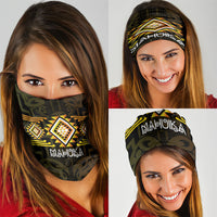 Aotearoa Atua Mahuika Neck Gaiter Maori Goddess Of Fire Taniko Motifs LT14 - Polynesian Pride