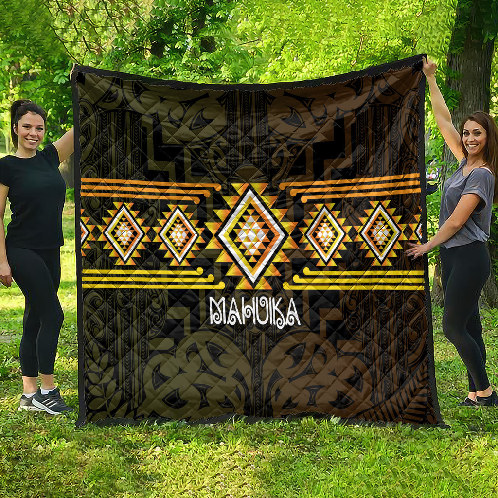 Aotearoa Atua Mahuika Quilt Maori Goddess Of Fire Taniko Motifs LT14 - Polynesian Pride