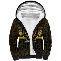 Aotearoa Atua Mahuika Personalised Sherpa Hoodie Maori Goddess Of Fire Taniko Motifs LT14 Unisex Yellow - Polynesian Pride