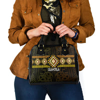 Aotearoa Atua Mahuika Shoulder Handbag Maori Goddess Of Fire Taniko Motifs LT14 - Polynesian Pride
