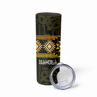 Aotearoa Atua Mahuika Personalised Skinny Tumbler Maori Goddess Of Fire Taniko Motifs LT14 - Polynesian Pride