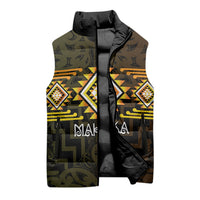 Aotearoa Atua Mahuika Personalised Sleeveless Puffer Jacket Maori Goddess Of Fire Taniko Motifs LT14 - Polynesian Pride