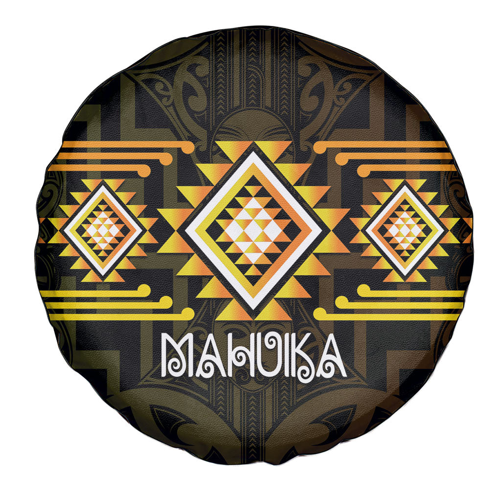 Aotearoa Atua Mahuika Spare Tire Cover Maori Goddess Of Fire Taniko Motifs LT14 - Polynesian Pride