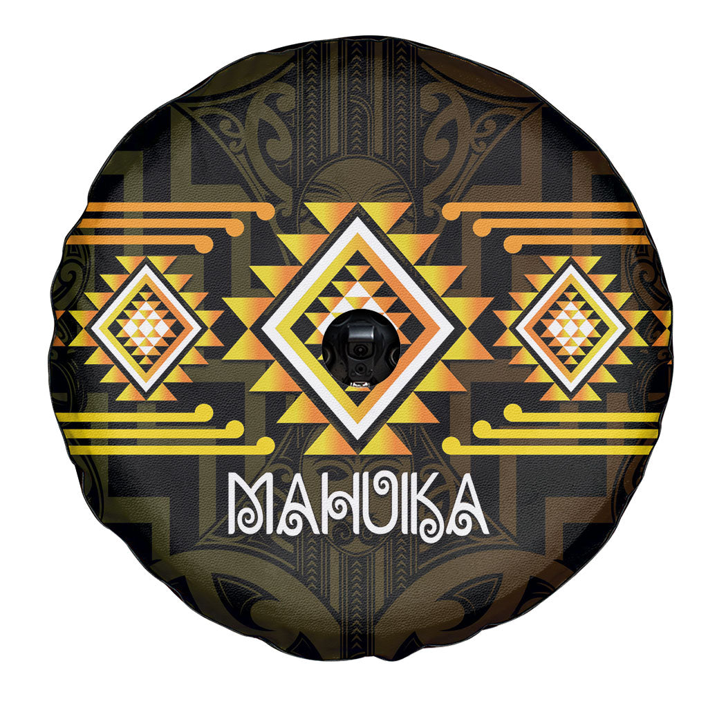 Aotearoa Atua Mahuika Spare Tire Cover Maori Goddess Of Fire Taniko Motifs LT14 - Polynesian Pride