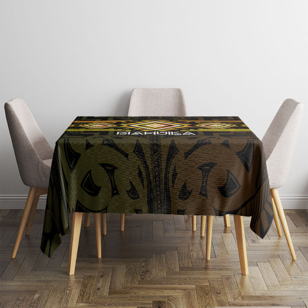 Aotearoa Atua Mahuika Tablecloth Maori Goddess Of Fire Taniko Motifs LT14 - Polynesian Pride