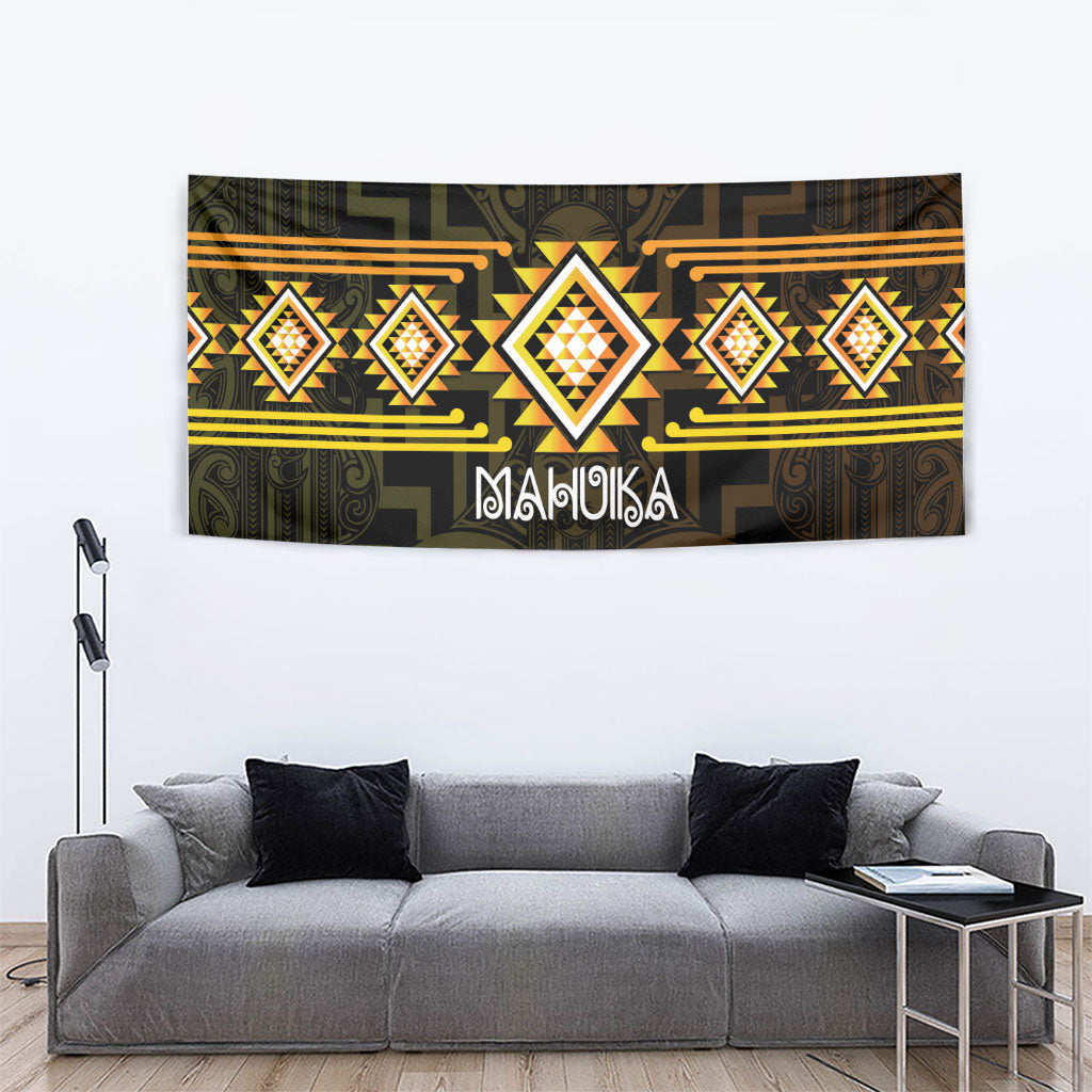 Aotearoa Atua Mahuika Tapestry Maori Goddess Of Fire Taniko Motifs LT14 - Polynesian Pride