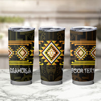 Aotearoa Atua Mahuika Personalised Tumbler Cup Maori Goddess Of Fire Taniko Motifs LT14 - Polynesian Pride
