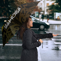 Aotearoa Atua Mahuika Umbrella Maori Goddess Of Fire Taniko Motifs LT14 - Polynesian Pride