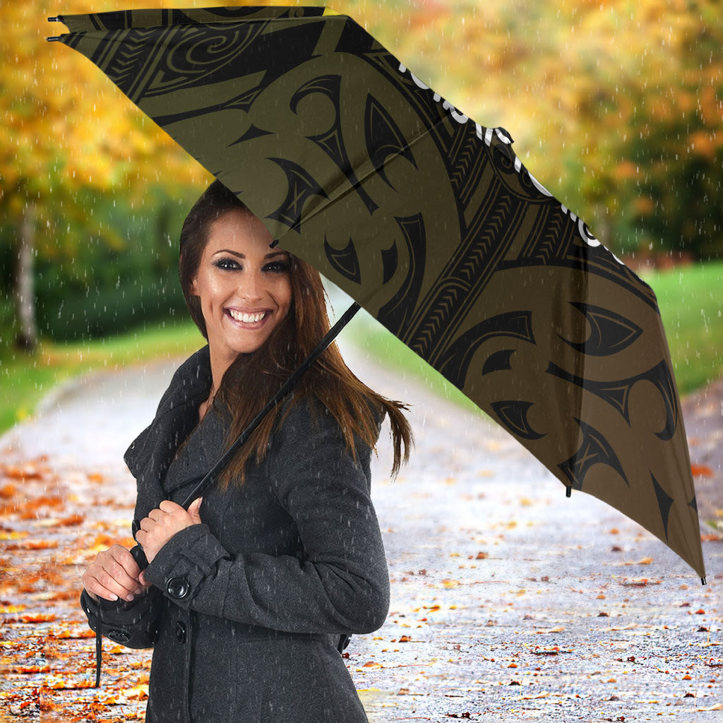 Aotearoa Atua Mahuika Umbrella Maori Goddess Of Fire Taniko Motifs LT14 - Polynesian Pride