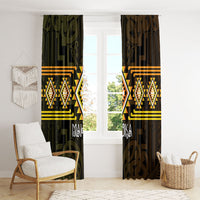 Aotearoa Atua Mahuika Window Curtain Maori Goddess Of Fire Taniko Motifs LT14 - Polynesian Pride
