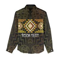 Aotearoa Atua Mahuika Personalised Women Casual Shirt Maori Goddess Of Fire Taniko Motifs LT14 - Polynesian Pride