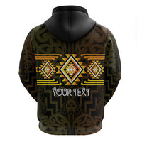 Aotearoa Atua Mahuika Personalised Zip Hoodie Maori Goddess Of Fire Taniko Motifs LT14 - Polynesian Pride