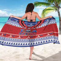 Toa Samoa Rugby Christmas Sarong Ula Fala Samoan Pattern Red - Polynesian Pride