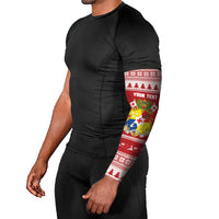 Personalised Tonga Rugby Christmas Arm Sleeves Mate Maa Tonga Ngatu Pattern - Polynesian Pride