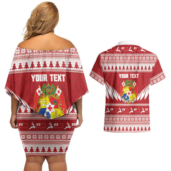 Custom Tonga Rugby Couples Matching Short Sleeve Bodycon Dress and Hawaiian Shirt Proud Tongan Ngatu Kupesi World Cup 2023 No2 LT9