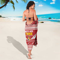 Tonga Rugby Christmas Sarong Mate Maa Tonga Ngatu Pattern - Polynesian Pride