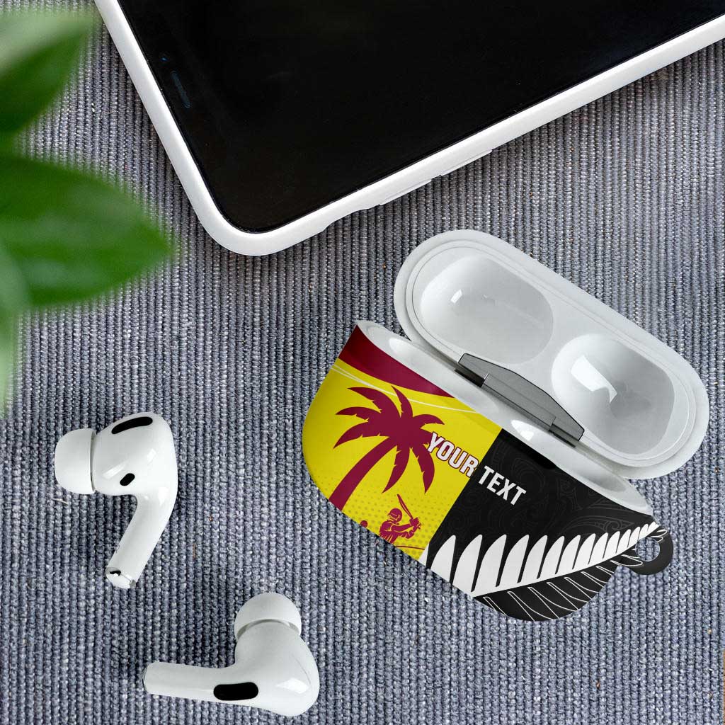 New Zealand and West Indies Cricket Custom AirPods Case Black Cap Windies Together - Polynesian Pride