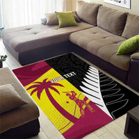 New Zealand and West Indies Cricket Custom Area Rug Black Cap Windies Together LT14 - Polynesian Pride