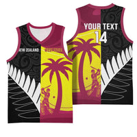New Zealand and West Indies Cricket Custom Basketball Jersey Black Cap Windies Together LT14 - Polynesian Pride