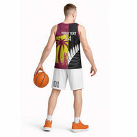 New Zealand and West Indies Cricket Custom Basketball Jersey Black Cap Windies Together LT14 - Polynesian Pride