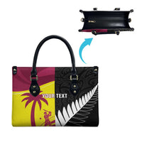 New Zealand and West Indies Cricket Custom Leather Bag Black Cap Windies Together LT14 - Polynesian Pride