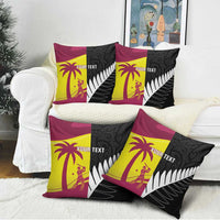 New Zealand and West Indies Cricket Custom Pillow Cover Black Cap Windies Together - Polynesian Pride