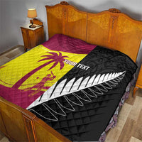 New Zealand and West Indies Cricket Custom Quilt Black Cap Windies Together LT14 - Polynesian Pride