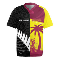 New Zealand and West Indies Cricket Custom Rugby Jersey Black Cap Windies Together - Polynesian Pride