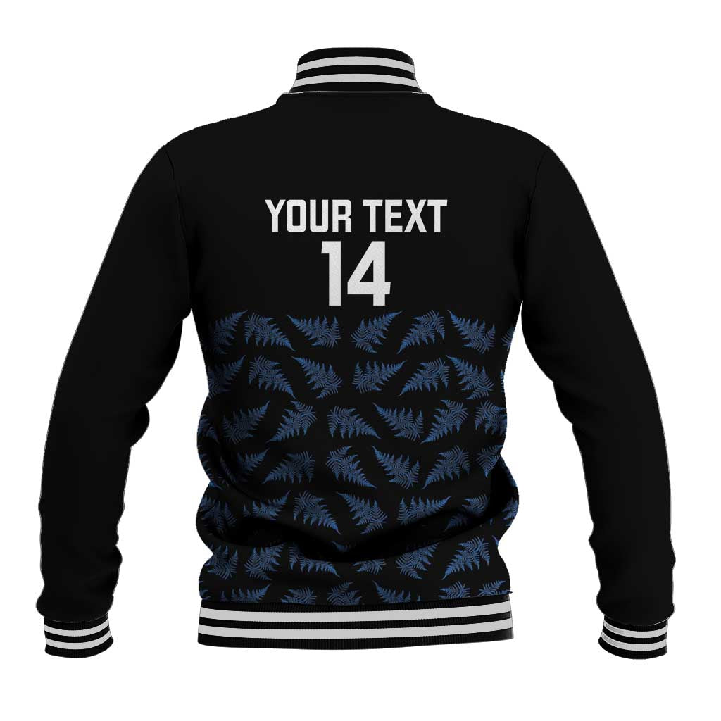 New Zealand Silver Fern Cricket Custom Baseball Jacket Black Cap T20 Version - Polynesian Pride