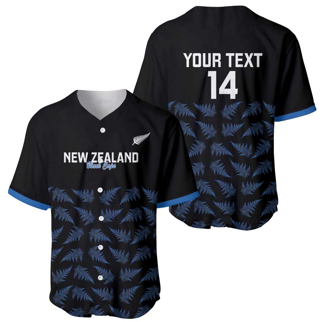 New Zealand Silver Fern Cricket Custom Baseball Jersey Black Cap T20 Version - Polynesian Pride