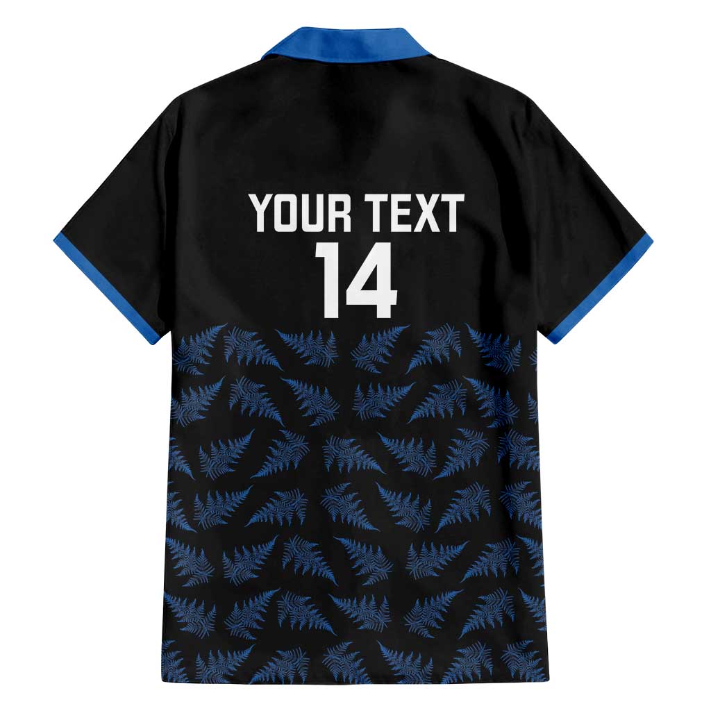 New Zealand Silver Fern Cricket Custom Family Matching Long Sleeve Bodycon Dress and Hawaiian Shirt Black Cap T20 Version - Polynesian Pride
