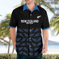 New Zealand Silver Fern Cricket Custom Hawaiian Shirt Black Cap T20 Version - Polynesian Pride