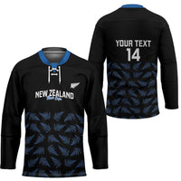 New Zealand Silver Fern Cricket Custom Hockey Jersey Black Cap T20 Version - Polynesian Pride