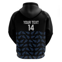 New Zealand Silver Fern Cricket Custom Hoodie Black Cap T20 Version - Polynesian Pride