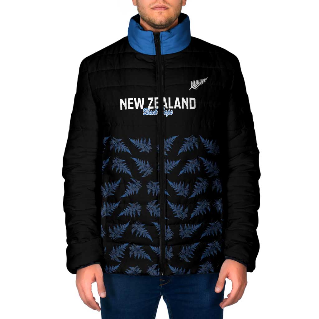 New Zealand Silver Fern Cricket Custom Padded Jacket Black Cap T20 Version - Polynesian Pride