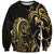 Gold And Black Aoteara Horse Racing Sweatshirt NZ Maori Pattern