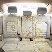 Gold And White Aoteara Horse Racing Back Car Seat Cover NZ Maori Pattern