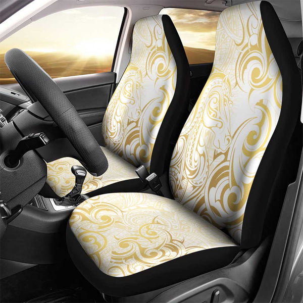 American Samoa Car Seat Covers Lauhala Gold Circle Style main image 0