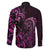 Pink Aoteara Horse Racing Family Matching Puletasi and Hawaiian Shirt NZ Maori Pattern
