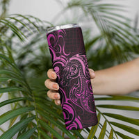 Pink Aoteara Horse Racing Skinny Tumbler NZ Maori Pattern