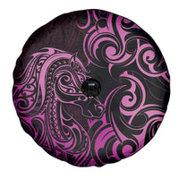 Pink Aoteara Horse Racing Spare Tire Cover NZ Maori Pattern