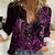 Pink Aoteara Horse Racing Women Casual Shirt NZ Maori Pattern