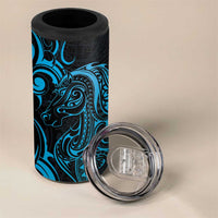 Blue Aoteara Horse Racing 4 in 1 Can Cooler Tumbler NZ Maori Pattern