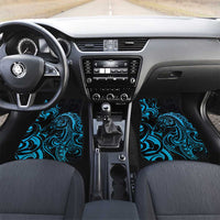 Blue Aoteara Horse Racing Car Mats NZ Maori Pattern