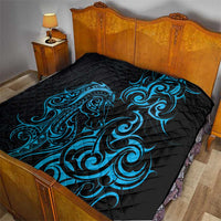 Blue Aoteara Horse Racing Quilt NZ Maori Pattern