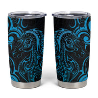 Blue Aoteara Horse Racing Tumbler Cup NZ Maori Pattern